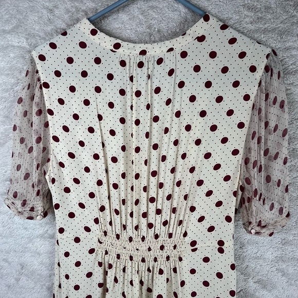 NOA NOA Baby Doll Dress Medium Whimsy Faux Wrap Rockabilly - Picture 9 of 16